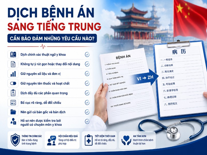Dịch bệnh án sang tiếng Trung