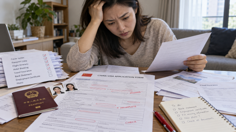 Lỗi hồ sơ visa Trung Quốc