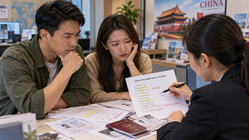Lỗi hồ sơ visa Trung Quốc