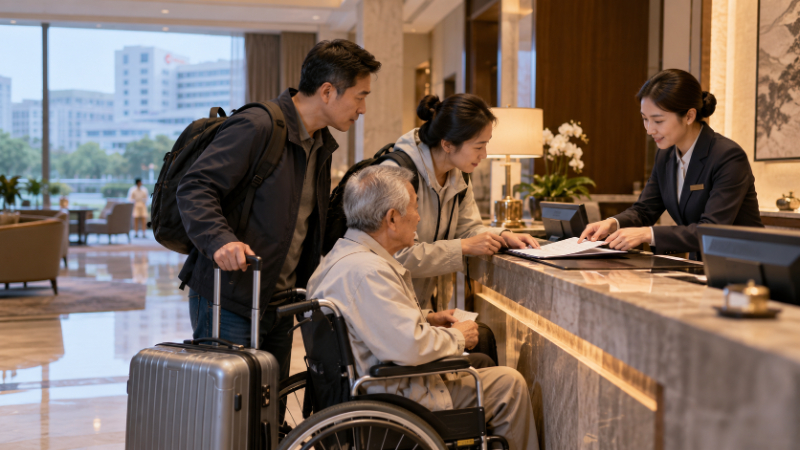 Người nhà đi cùng bệnh nhân sang Trung Quốc visa