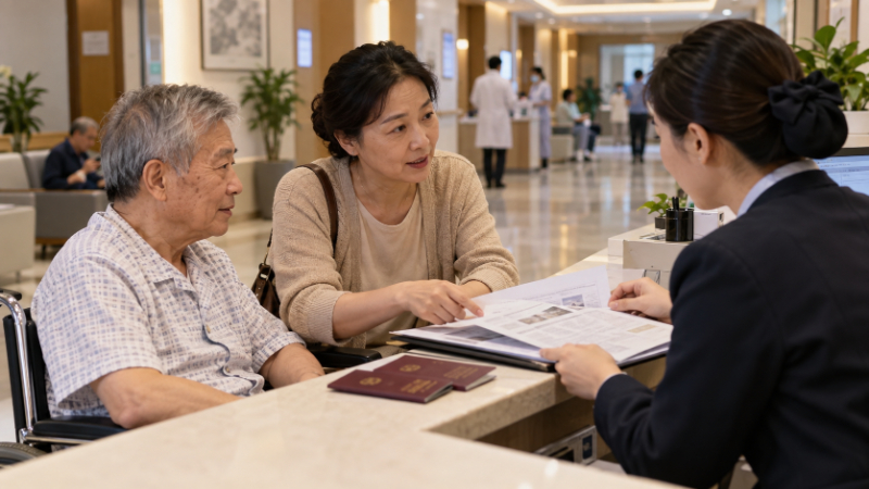 Người nhà đi cùng bệnh nhân sang Trung Quốc visa